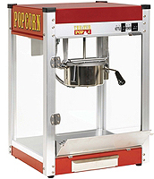 This popcorn machine has all the benefits of larger machines.  This four ounce concession style machine features both a warming deck to keep your popcorn hot all day and an "old maids" tray for easy cleaning.  Never before has a Paragon four ounce popcorn had all these features with such a low price.  Forget the other machines with plastic sides and top.