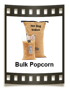 Bulk popcorn kernels, coconut oil, popcorn toppings & popcorn boxes.